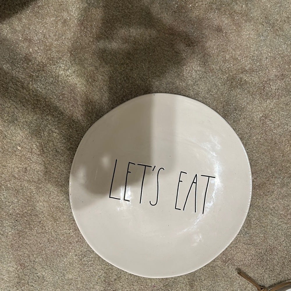 Rae Dunn White 'Let's Eat' Bowl